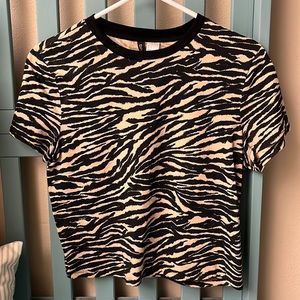 Zebra print h&m shirt
